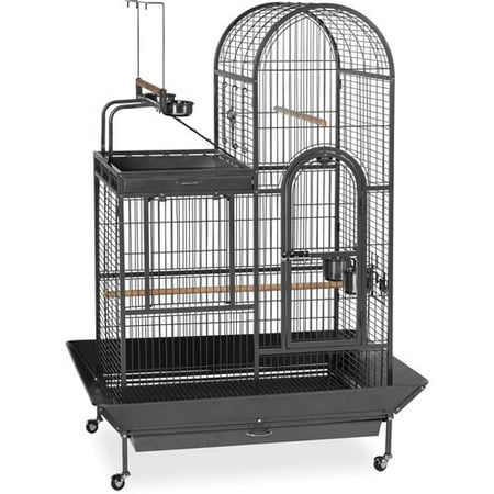 Prevue Pet Products Deluxe Parrot Play Top Birdcage, Black Hammertone