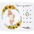 thumbnail image 1 of Manta Baby Milestone Fundich, 115 x 100 cm, diseño de girasol, 1 of 7