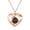 Rose Gold, variant on Guodhu Necklace for Women Love Heart Projection Pendant Jewelry - Anniversary Birthday Memorial Gifts for Wife Mother - Silver