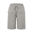 thumbnail image 2 of Womens Short Style with Pockets Casual Shorts for Women Summer Relaxed Fit Five Point Length Light Gray XL, 2 of 6