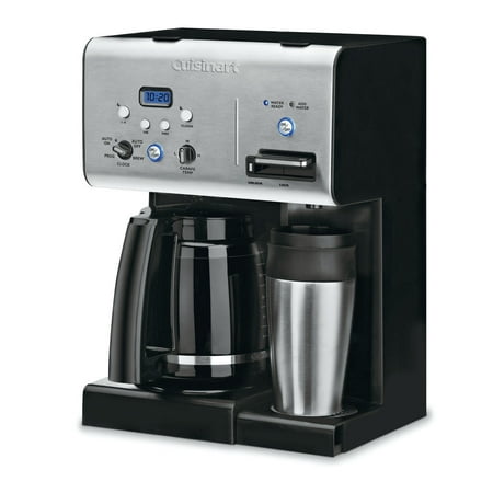 Cuisinart - 12-Cup Coffee Maker with Hot Water System - Black/Stainless Steel