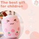 thumbnail image 4 of 19.6 inches Bubble Tea Stuffed Plush Pillow Pink Triangle Eye Milk Tea Warm Plush Sleeping Pillow Childrens Gift Decorations, 4 of 4