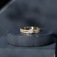 thumbnail image 6 of Rosec Jewels Moissanite Wedding Engagement Ring Set of 2 - Engagement Ring with Enhancer - D-VS1 Quality Certified, 10K Yellow Gold, US 6.00, 6 of 9