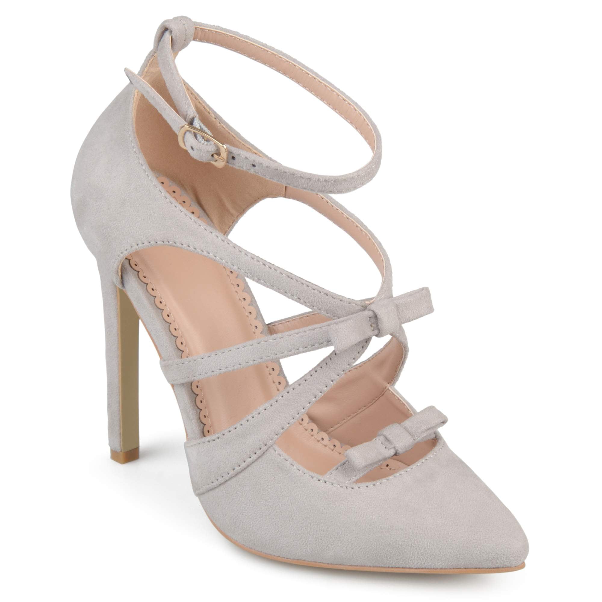 pointed suede heels