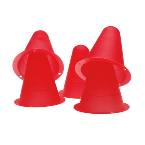 5Pcs 3 Inch PVC Bright-Colored Slalom Cones for Slalom Skating Cone Skating - Red