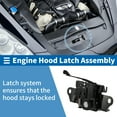 thumbnail image 2 of Unique Bargains Hood Latch Assembly for Mazda CX-5 2013-2016 Engine Hood Latch Lock Release No.KD3556620A 1 Pcs, 2 of 7
