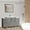 Grey, variant on Vanity Art 54 in. W Single Sink Bathroom Vanity with Ceramic Top and Free Mirror