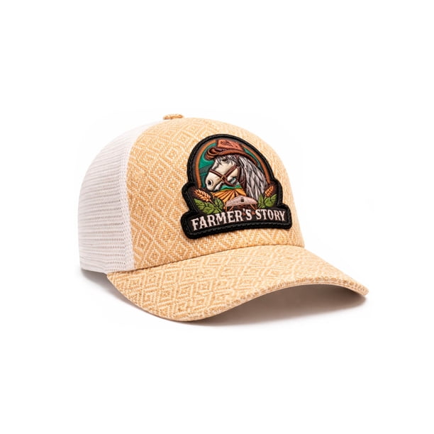 KNITE Gorra Farmer Horse Brown Agro Trucker Hombre Ajustable Estilo Rancho