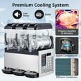 thumbnail image 5 of Commercial Slushy Machine,860W 12L Three Tank Frozen Drink Margarita Machine Smoothie for Snow Melts,Cocktails,Homes,Coffee Shop,Restaurants Black, 5 of 9