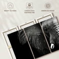 thumbnail image 6 of Elephant Stock Wise Elephant Wall Art - Horizontal Multi Panel Canvas - Living Room Wall Decor - Animal Multi Panel - Black And Gray Decor - 38" x 24", 6 of 8