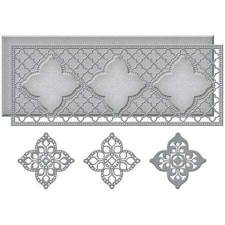 UPC: 0812062031997 | Spellbinders Etched Dies -Moroccan Kaleidoscope Slimline