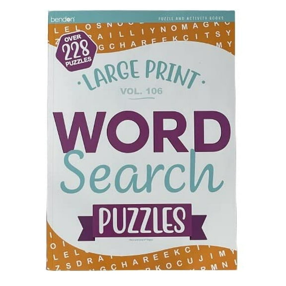 Pre-Owned Bendon LARGE PRINT Word Search over 228 Puzzles, VOL. 106 Paperback