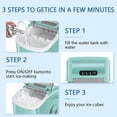 thumbnail image 3 of YUKOOL Desktop Ice Maker,Portable,9pcs/6-13min,26lbs/24H,Self Cleaning,With Ice Scoop,Green, 3 of 8