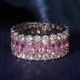 thumbnail image 4 of Imitation Diamond Zircon Fire Color Colorful Gem Ring, 4 of 6
