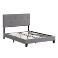 thumbnail image 5 of Tcbosik Full Size Bed Frame with Button Tufted Headboard, Upholstered Platform Bed, 500lbs Capacity, Wood Slat Support, Easy Assembly (Linen, Grey), 5 of 5