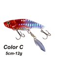 thumbnail image 1 of Artificial 12g/16g 3D Eye Spinning Baits Bass Hook Lead Casting Fishing Metal VIB Lures Jig Metal Slice Spoon Lure COLOR C - 12G, 1 of 8