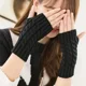 thumbnail image 3 of Guantes Sin Dedo Punto Tejidos Calidos Lana Mitones Tejidos, 3 of 6