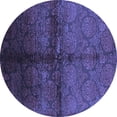 thumbnail image 1 of Ahgly Company Indoor Round Oriental Blue Industrial Area Rugs, 8' Round, 1 of 4