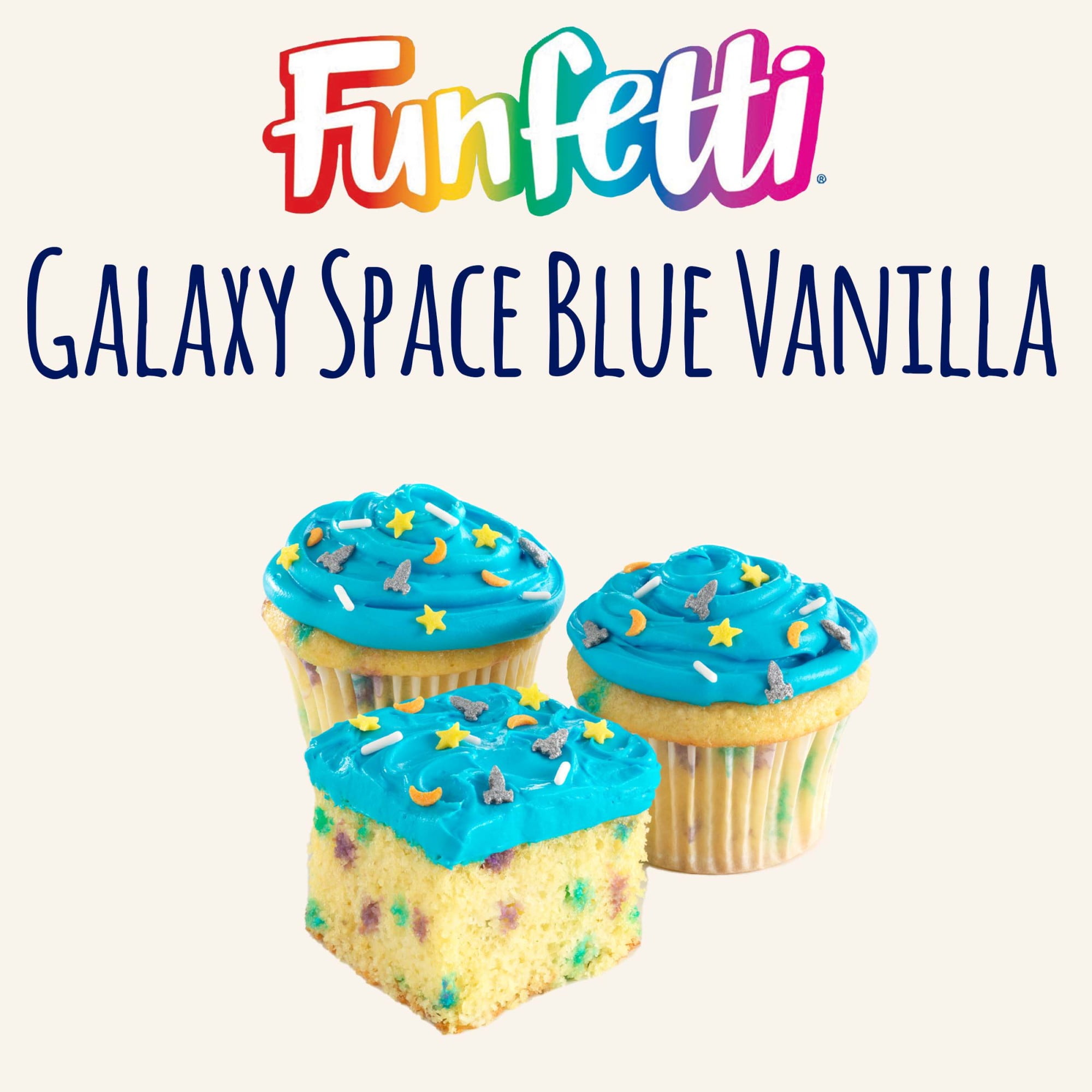 (8 pack) Pillsbury Funfetti Galaxy Frosting, 15.6 Oz Tub