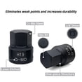 thumbnail image 2 of 3/8 Inch Drive Low Profile Impact Hex Driver Set 16 Pcs SAE/Metric 1/4-3/4 Inch 6-19mm -Mo Steel, 2 of 5
