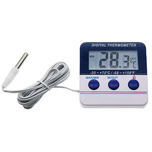 AMTAST Fridge Thermometer Digital Freezer Thermometer with Alarm
