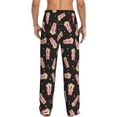 thumbnail image 6 of Cauagu Popcorn Mens Pajama Pants Sleep & Lounge Pants,PJ Bottoms with Pockets-Small, 6 of 7