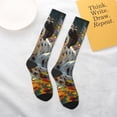 thumbnail image 6 of Bingfone Compression Socks for Women and Men Long Socks for Running Athletic Cycling Nurse-Sunflower Field Spotted Dog, 6 of 8