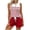 Z71 Red-Shorts Sets Women 2 Piece Outfits, variant on Mifsaly Womens Short Sets 2 Piece Outfits Summer Athletic Sets Women Striped Tank Tops And Drawstring Waist Shorts Pink,L