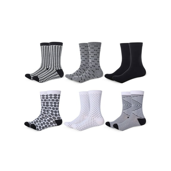 Women's Dress Crew Socks 6 Pack Color: Sharp Chic Size: N/A