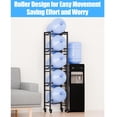 thumbnail image 6 of HOUSE AGAIN 5 Gallon Water Jug Holder 5 Tier, Tall Water Bottle Storage Rack with Lockable Casters, Heavy Duty Steel Organizer for Kitchen Office Garage, 6 of 8
