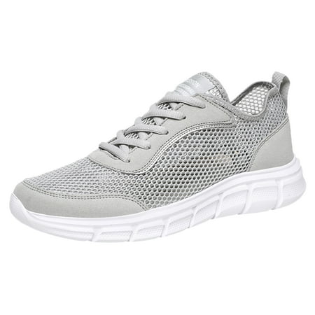 

GUOBIOZIY Males Shoes Closed Toe Trainers Lace up Sneakers Running Casual Breathable Comfortable（Grey 11）