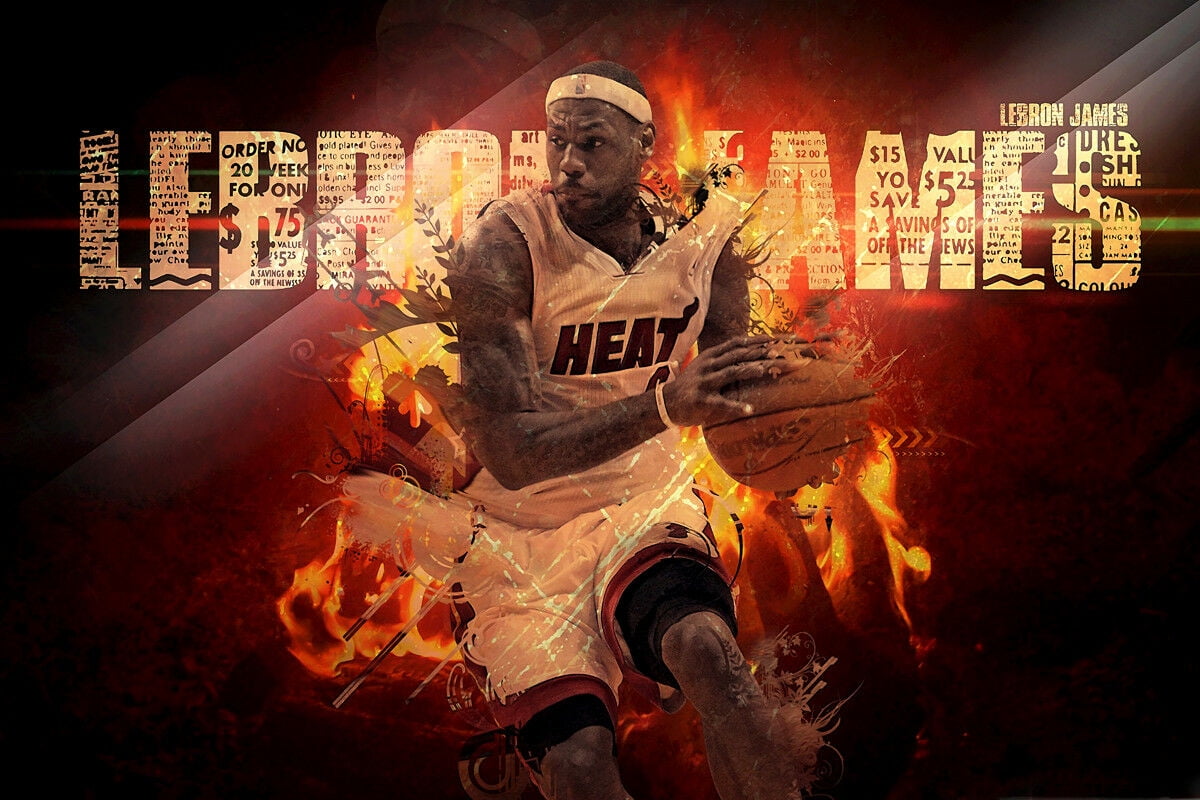 Lebron James Canvas Or Print Wall Art Walmart Com Walmart Com
