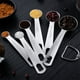 thumbnail image 2 of Cucharas medidoras de acero inoxidable, juego de 6 cucharas medidoras para medir ingredientes secos y líquidos, 2 of 5