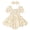 White and blue floral, variant on ZEHJUHAN Infant Girls Smocked Bubble Romper Dress Short Puff Sleeves with Matching Headband Multicolor,0-3M