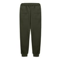 thumbnail image 3 of Spazoro Kids Boys Sweatpants with Pockets, Soft & Warm Baggy Solid Color Elastic Waist Casual Joggers Pants for Boys Army Green Size 4-5T, 3 of 3