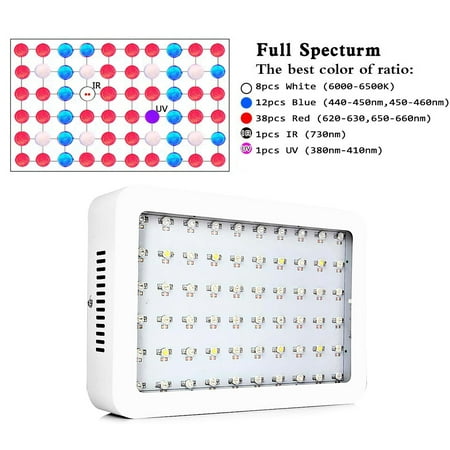 Zimtown 600w Full Specturm LED Grow Light Lamp for Greenhouse and Indoor