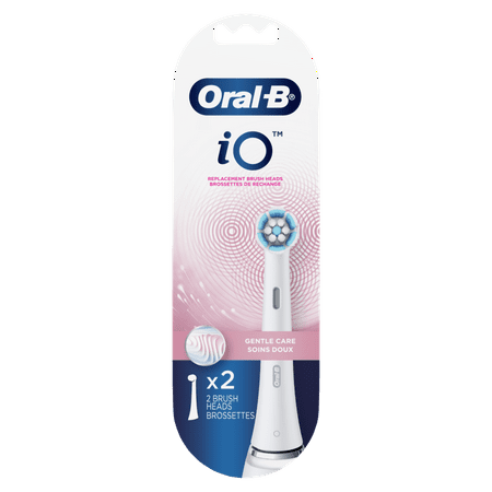 iO Series Gentle Care Replacement Brush Head for Oral-B iO Series Electric Toothbrushes (2-Count) - White