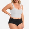 thumbnail image 6 of SPZTSX Plus Size Support Wireless Bras for Women Longline Wide Strap Breathable Comfort Seamless Everyday Sports Underwear, 6 of 8