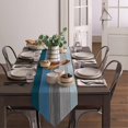 thumbnail image 4 of GFDYREE FAMILY Burlap Linen Rustic Table Runners 72 Inches Long, Retro Farm Wood Grain Blue and Gray Runner Farmhouse Style for Coffee Table, Holiday Parties, Wedding, Events Dinner, Home Fa, 4 of 7