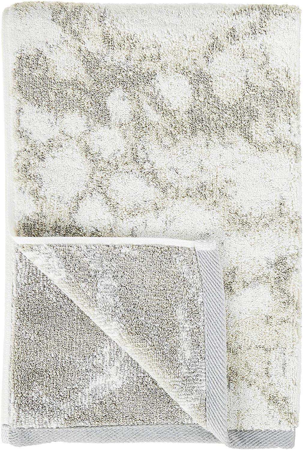 Violet Linen Hand Towels Set of 2 Marble Pattern, 100% Terry Cotton Super Soft Highly Absorbent Hand Towel for Bathroom, 20 Inch by 30 Inch, Grey, Hand Towels