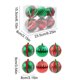 thumbnail image 3 of Juego de 6 adornos navideños de bolas flocadas Yuanzi | Bolas decorativas de plástico rojo de 8 cm para árbol y decoración de fiestas | Varios estilos, 3 of 6
