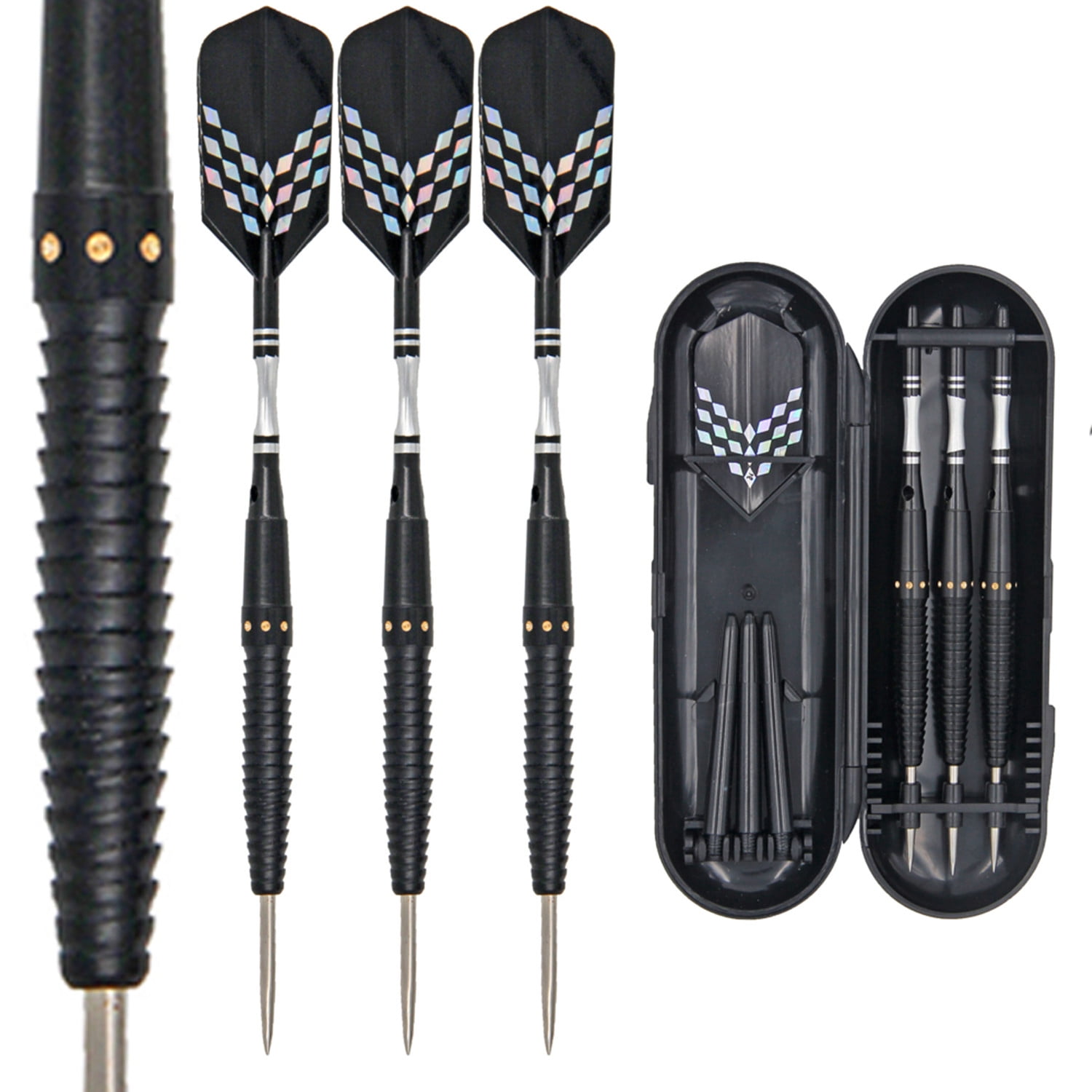 Details about    Professional Soft Tip Darts Set 20 Grams W/ 50 O-Rings 30 Darts Plastic Tip 