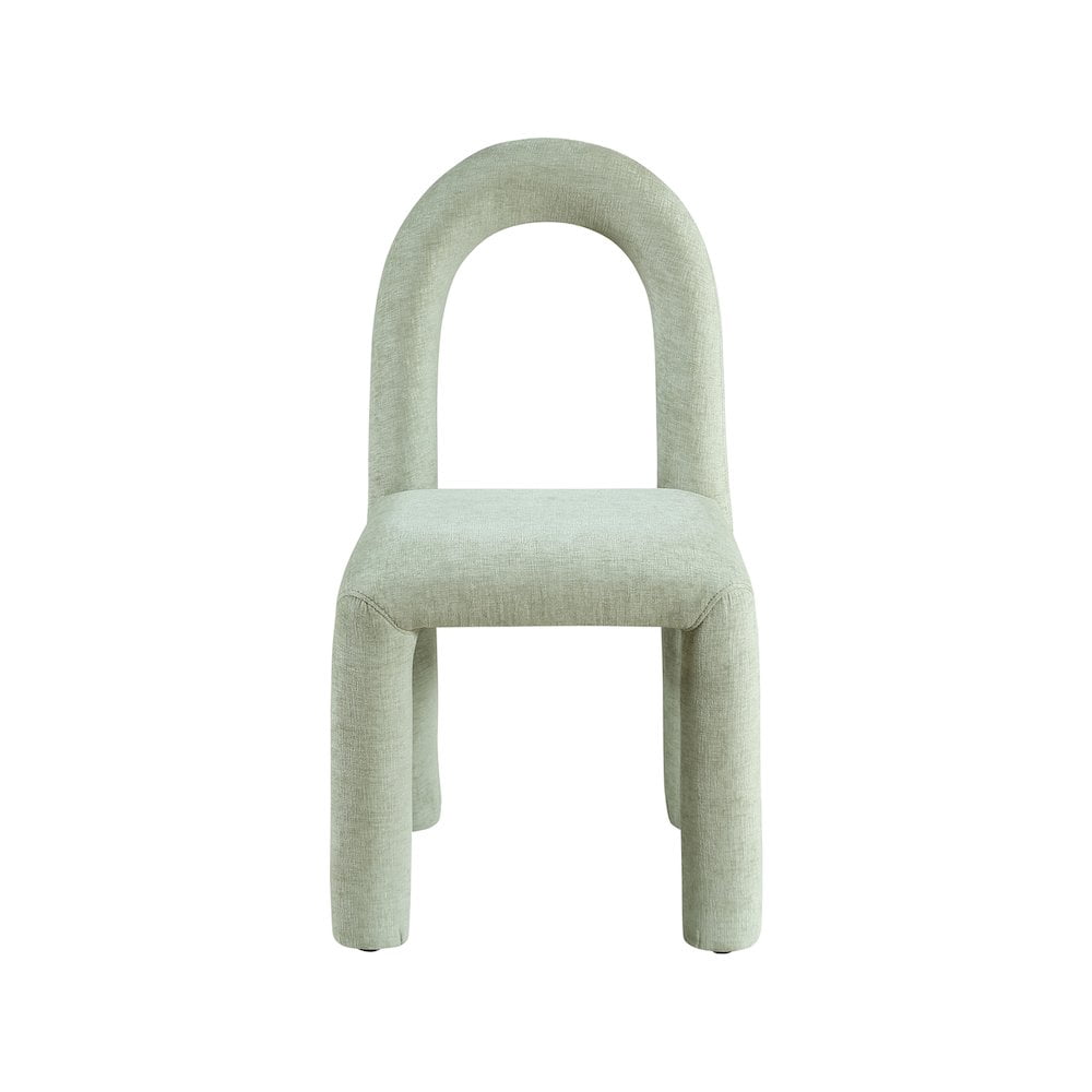 Meridian Furniture Amari Mint Chenille Fabric Dining Chair, Set of 2