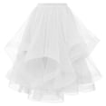 thumbnail image 2 of Aboser Wedding Tulle Skirts for Women Trendy Puffy Tiered Layered Skirt Casual A Line Party Skirts Lightweight Mesh Sheer Tutu Skirt, 2 of 3