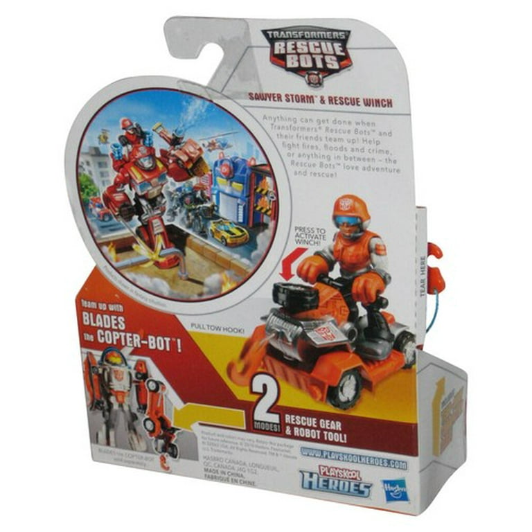 Hasbro Transformers Rescue Bots Sawyer Storm & Rescue Winch Action