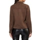thumbnail image 3 of Chaqueta de ante sintético con cuello de solapa y bolsillos con solapa para mujer INSPIRE CHIC, tamaño 3XL, color café, 3 of 7
