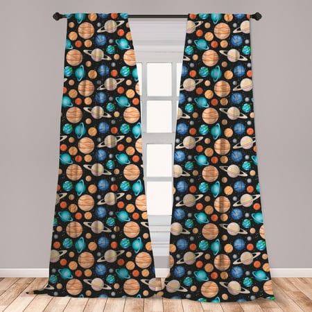 Galaxy Curtains 2 Panels Set, Galaxy Space Art Solar System Planets Mars Mercury Uranus Jupiter Venus Kids Print, Window Drapes for Living Room Bedroom, Multicolor, by (Best Solar Panels On The Market)