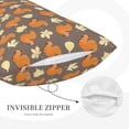 thumbnail image 3 of Daiia Squirrel And Maple Leaves Bedding Waterproof Pillow Protector Zippered Queen – Bed Bug Proof Pillow Encasement-20"x30", 3 of 6