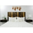 thumbnail image 2 of Barn Walls Dark Brown Headboard Stain, Rustic Design, Solid Wood Headboard, Floating Panels, Wall Mount, Adjustable Height, Easy Assembly, Queen Size, 2 of 9