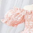 thumbnail image 4 of Robe à Manches Courtes Plissée à Fleurs pour Petites Filles, Robe d'Été pour Fête d'Anniversaire, 4 of 7
